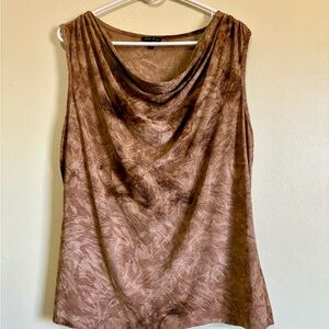 Sami & Jo Brown Patterned Tank Top